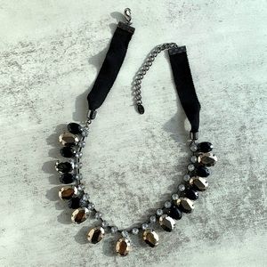 Aldo Statement Black Necklace faux Crystal Jewelry